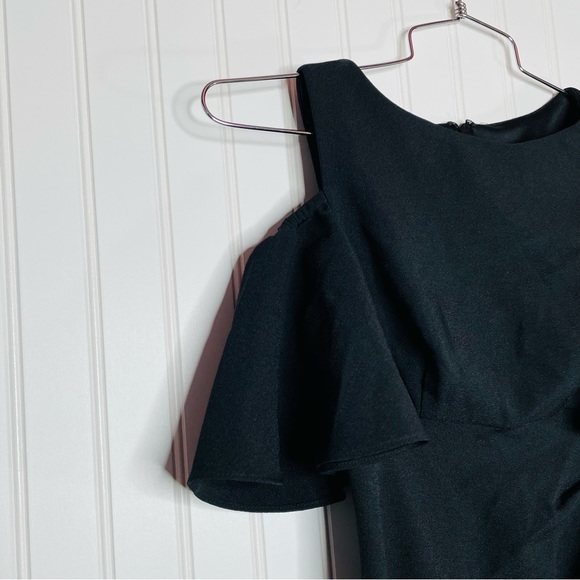 Eliza J Cold Shoulder Flutter Sleeve Dress - Picture 4 of 7